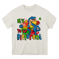 It's Ok To Be Different Autism Trex Heavy Core Tee | Teevron