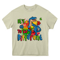 Mossy it's ok to be different autism trex Heavy Core Tee - Zillion Design Studio