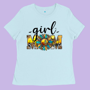 Girl Mom Ladies Tee Designed By Jahusdesignshop