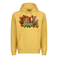 Antique Gold Fall vibes pumpkins Premium Hoodie - NancyCooperArtShop