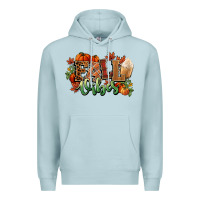 Blue Mist Fall vibes pumpkins Premium Hoodie - NancyCooperArtShop