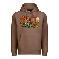 Chestnut Fall vibes pumpkins Premium Hoodie - NancyCooperArtShop