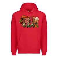 Red Fall vibes pumpkins Premium Hoodie - NancyCooperArtShop