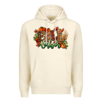 Sandshell Fall vibes pumpkins Premium Hoodie - NancyCooperArtShop