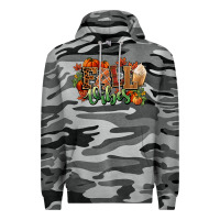 Slate Camo Fall vibes pumpkins Premium Hoodie - NancyCooperArtShop
