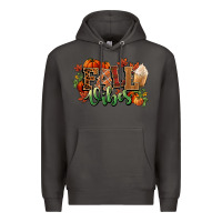 Smoke Fall vibes pumpkins Premium Hoodie - NancyCooperArtShop