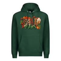 Sports Green Fall vibes pumpkins Premium Hoodie - NancyCooperArtShop