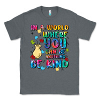 Charcoal Heather in a world where you can be anything Classic Tee - MaliasSmallBusiness