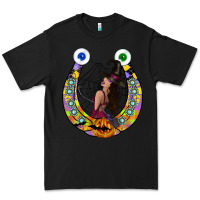 Black Halloween Horseshoe Premium Tee - CowhideDigitalArt