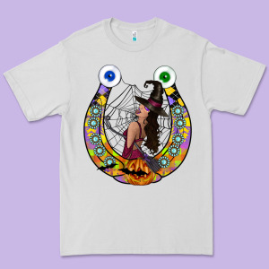 Halloween Horseshoe Premium Tee Designed By Cowhidedigitalart