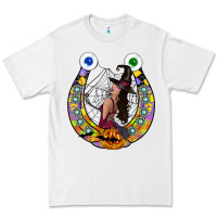 White Halloween Horseshoe Premium Tee - CowhideDigitalArt