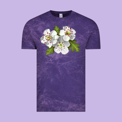 Hawthorn Flower Illustrations Vintage Tee Designed By Lillyallendesigns