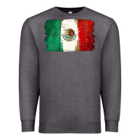 Charcoal Heather Mexican Flag Premium Sweatshirt - texasbilliewilder