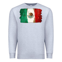 Heather Grey Mexican Flag Premium Sweatshirt - texasbilliewilder
