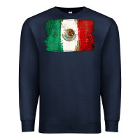 Navy Mexican Flag Premium Sweatshirt - texasbilliewilder
