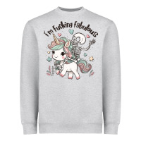 Heather Grey i'm fucking fabulous Heavyweight Sweatshirt - MaliasSmallBusiness