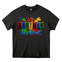 Asphalt my brother is ausome autism Heavy Core Tee - Zillion Design Studio