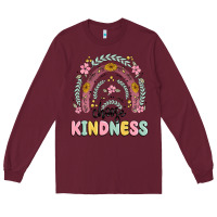 Burgundy choose kindness Long Sleeve Tee - MaliasSmallBusiness