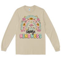 Mushroom choose kindness Long Sleeve Tee - MaliasSmallBusiness
