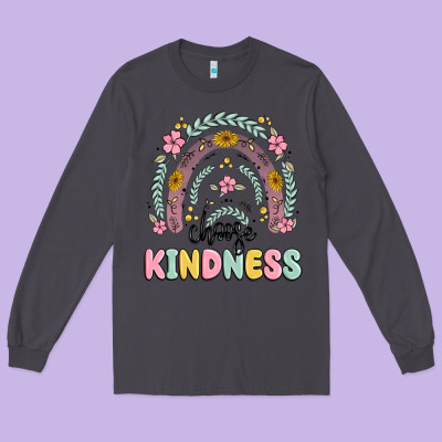 Choose Kindness Long Sleeve Tee Designed By Maliassmallbusiness