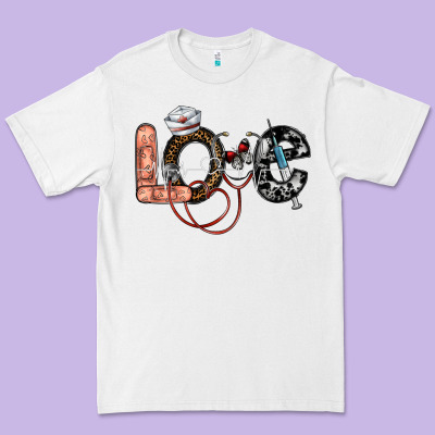 Love Nurse Premium Tee Designed By Sublimationcraftshop