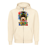 Sandshell autism mom messy bun Zipper Hoodie - LillyAllenDesigns