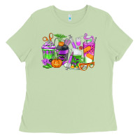 Matcha Halloween Nurse Coffee Cups Ladies Tee - texasbilliewilder