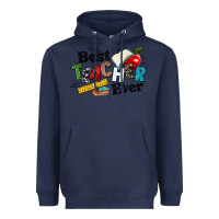 Navy best teacher ever Heavyweight Hoodie - NancyCooperArtShop