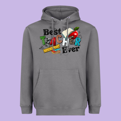Best Teacher Ever Heavyweight Hoodie Designed By Nancycooperartshop