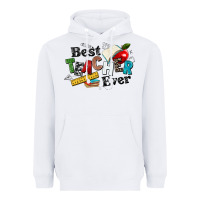 White best teacher ever Heavyweight Hoodie - NancyCooperArtShop