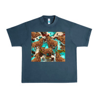 Midnight Navy astec cowhide highlands cow Urban Heavy Tee - BarkalooDesign
