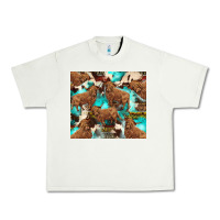 Pistachio astec cowhide highlands cow Urban Heavy Tee - BarkalooDesign