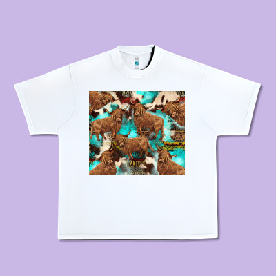 Astec Cowhide Highlands Cow Urban Heavy Tee Designed By Barkaloodesign