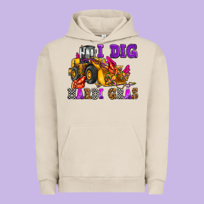 I Dig Mardi Gras Olivia Urban Hoodie Designed By Oliviacreatesart