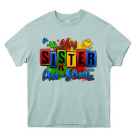 Arona my sister is ausome autism Heavy Core Tee - Zillion Design Studio