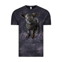 Cloud Black southdown baby sheep Vintage Tee - LillyAllenDesigns