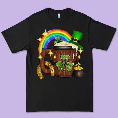 St. Patricks Day Barrel Beer Premium Tee Designed By Neo Western