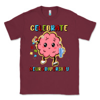 Burgundy celebrate neurodiversity Classic Tee - MaliasSmallBusiness