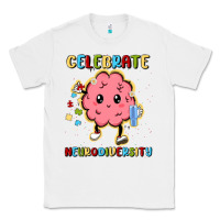 White celebrate neurodiversity Classic Tee - MaliasSmallBusiness