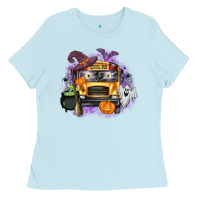Halloween School Bus Ladies Tee | Teevron