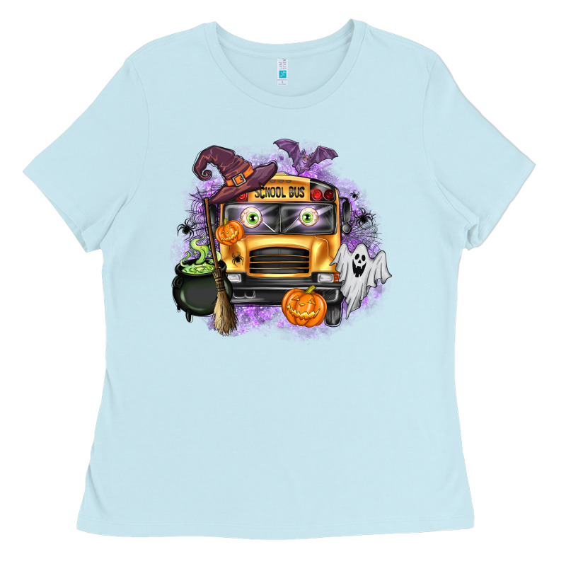 Halloween School Bus Ladies Tee by texasbilliewilder | Teevron
