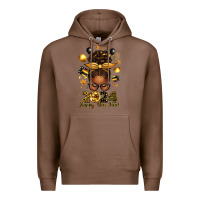 Chestnut 2024 happy new year  afro messy bun Premium Hoodie - texasbilliewilder