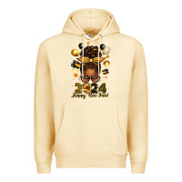 Pina Colada 2024 happy new year  afro messy bun Premium Hoodie - texasbilliewilder