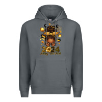 Rock 2024 happy new year  afro messy bun Premium Hoodie - texasbilliewilder