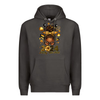 Smoke 2024 happy new year  afro messy bun Premium Hoodie - texasbilliewilder
