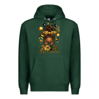 Sports Green 2024 happy new year  afro messy bun Premium Hoodie - texasbilliewilder