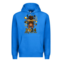 True Royal 2024 happy new year  afro messy bun Premium Hoodie - texasbilliewilder