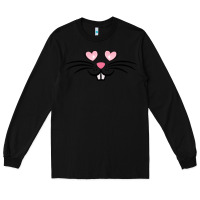 Black bunny face easter Long Sleeve Tee - MaliasSmallBusiness