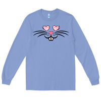 Colony Blue bunny face easter Long Sleeve Tee - MaliasSmallBusiness