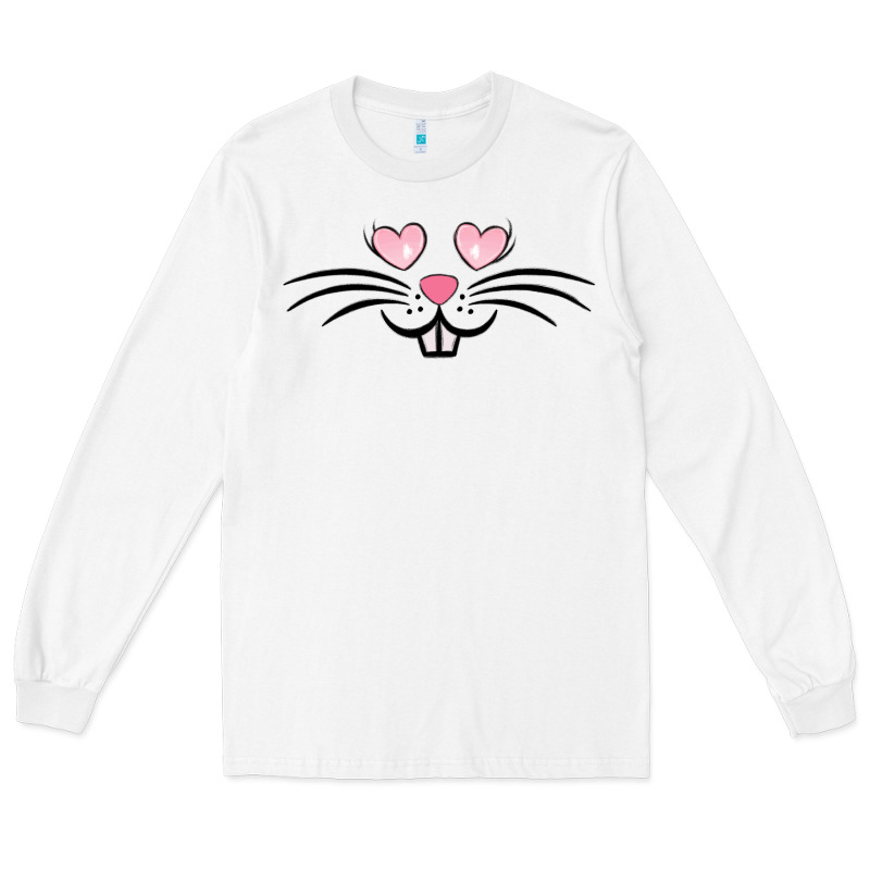 Bunny Face Easter Long Sleeve Tee by MaliasSmallBusiness | Teevron